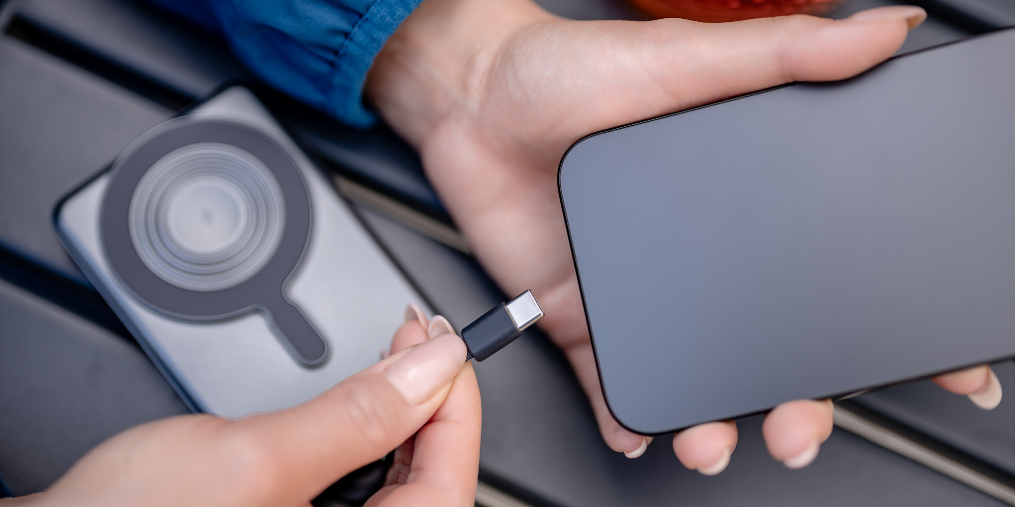 Power Bank Newell MS-10000 Pro MagSafe 10000 mAh 2x USB-C - szary